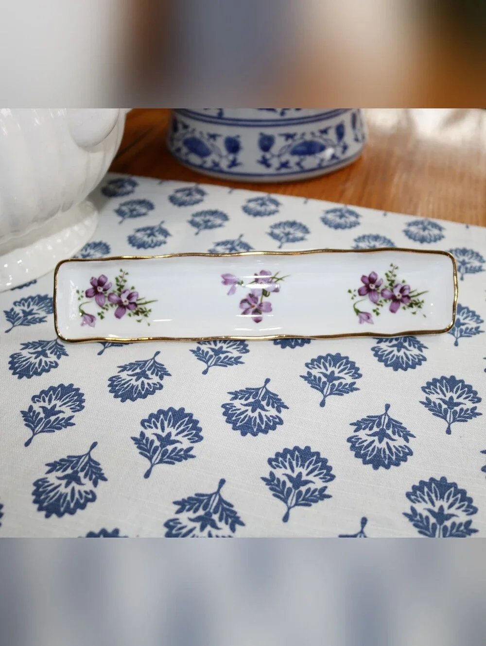 Hammersley & Co. Victorian Violets Mint Tray - Fine Bone China